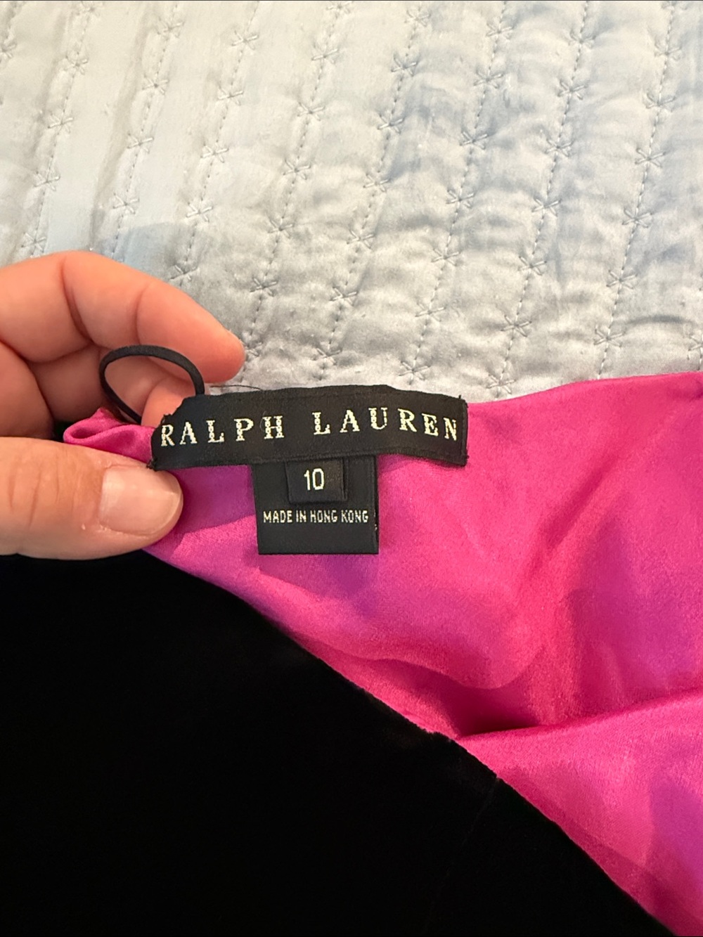 Ralph Lauren Black Label Velvet Strapless Dress with Satin Sash - Picture 2 of 8
